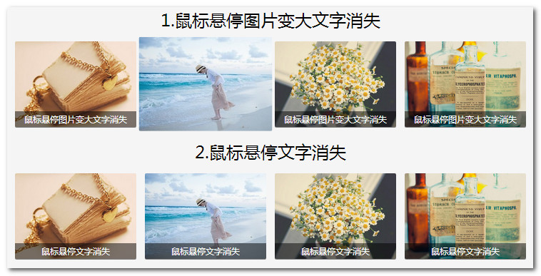 css3鼠标滑过图片文字动画特效